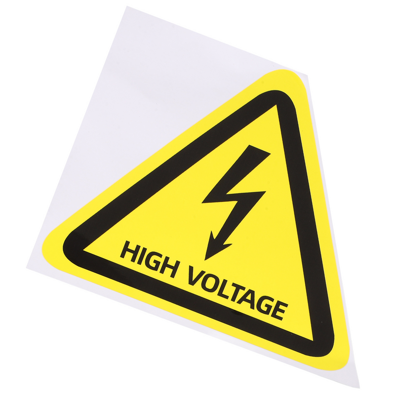 ملصقات لوحة لافتة الكهرباء ، ذاتية اللصق الكهربائية PP ، الجهد العالي ، الحذر