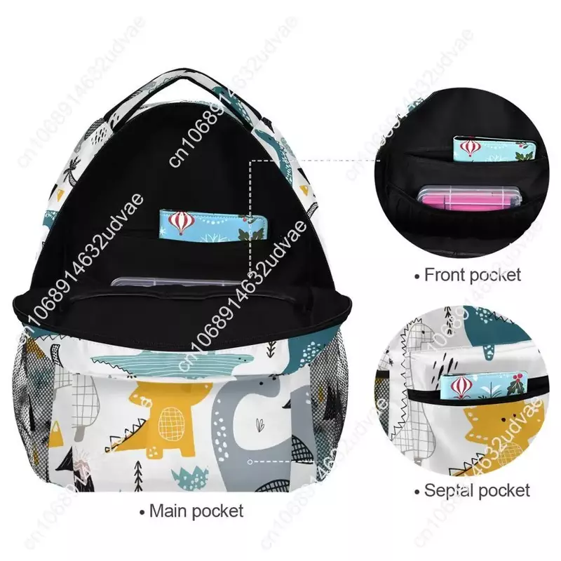 حقيبة مدرسية بطباعة ديناصور للأطفال ، حقيبة ظهر للأولاد والبنات ، حقيبة طالب على شكل حيوانات كرتونية للأطفال ، حقيبة كتب ، جديدة