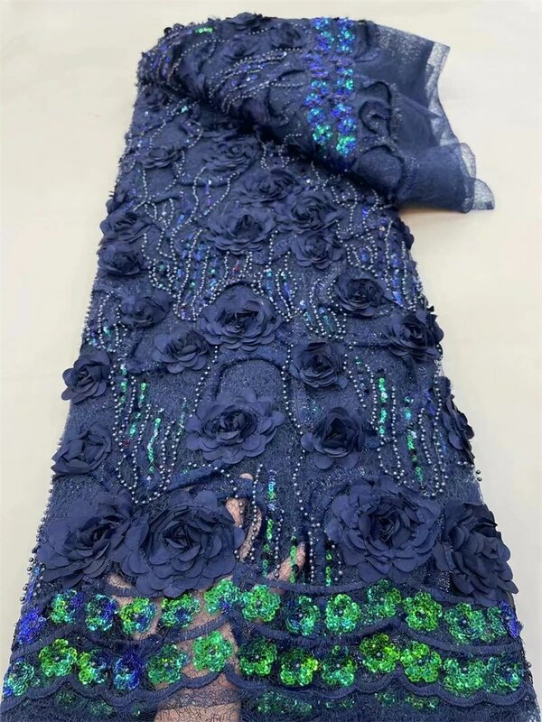 قماش دانتيل بالترتر الأفريقي لخياطة فستان الزفاف ، تول فرنسي ، زهور ثلاثية الأبعاد ، عريس نيجيري ، دانتيل مطرز ، جودة عالية ، صوفي