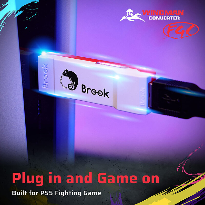 بروك-وينجمان FGC محول محول ، بنيت ل PS5 ألعاب القتال ، ويدعم SF6 ، متوافق مع PS4 ، الكمبيوتر ، مكافحة عصا ، هيتبوكس ، الخ
