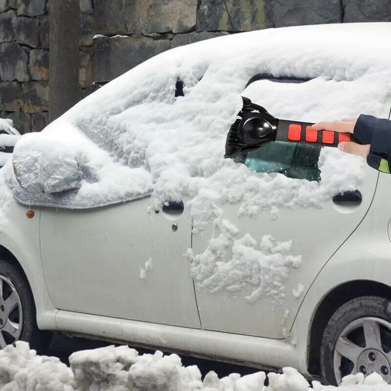 مكشطة ثلج لنافذة السيارة ، فرشاة إزالة متعددة الوظائف ، رأس 2 في 1 لكسر الثلج وجمع سيارات الثلج