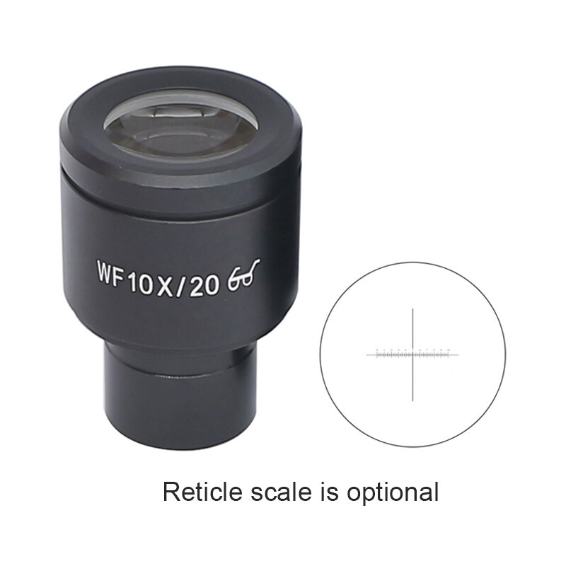 WF10X عالية العين نقطة المجهر العدسة مجال الرؤية 20 مللي متر عدسة تصاعد 23.2 مللي متر ل ميكروسكوب بيولوجي ث/مقياس شبكاني