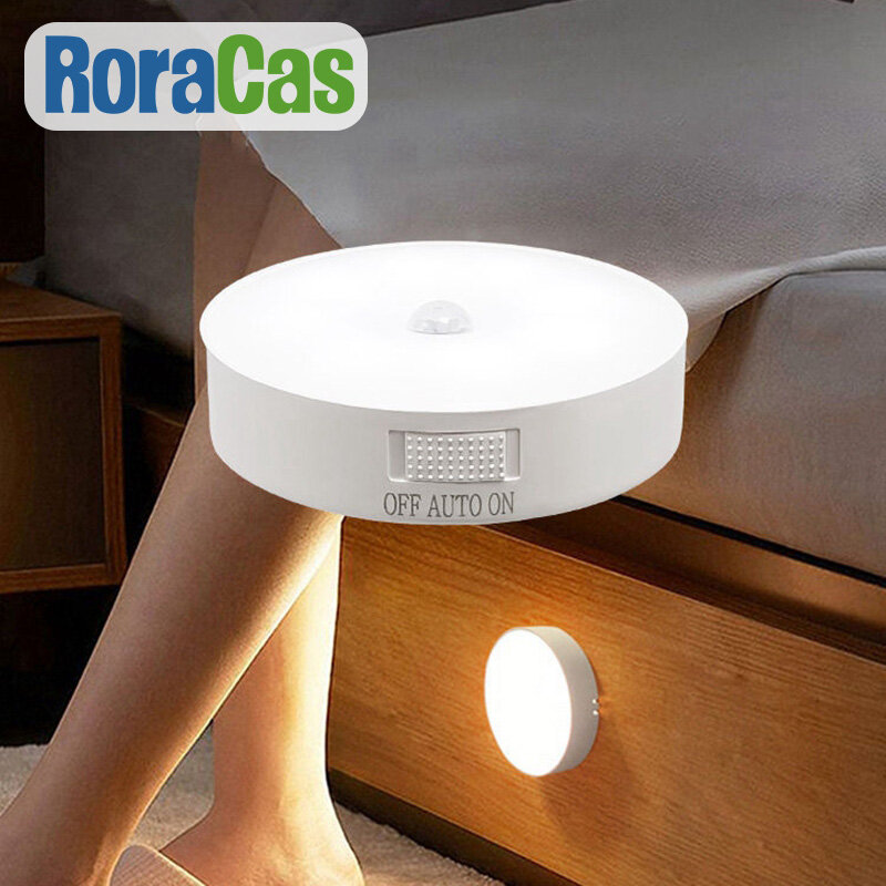 غرفة نوم ليلة ضوء استشعار الحركة ضوء USB LED مصباح مع التبديل أضواء مغو قابلة للشحن للمطبخ الدرج المدخل خزانة