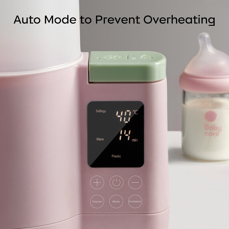 Bc Babycare-جهاز تدفئة زجاجة الطفل السريع ، تحكم ذكي في درجة الحرارة ، جهاز تدفئة لبن الثدي ، اللون الوردي