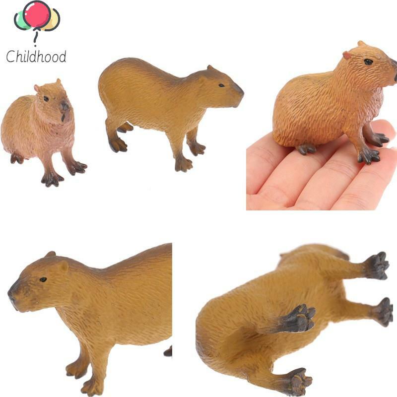 سيمي Capybara مجسم حركة للأطفال ، نماذج حيوانات برية لطيفة ، مجموعة ألعاب ، هدية ، جديد