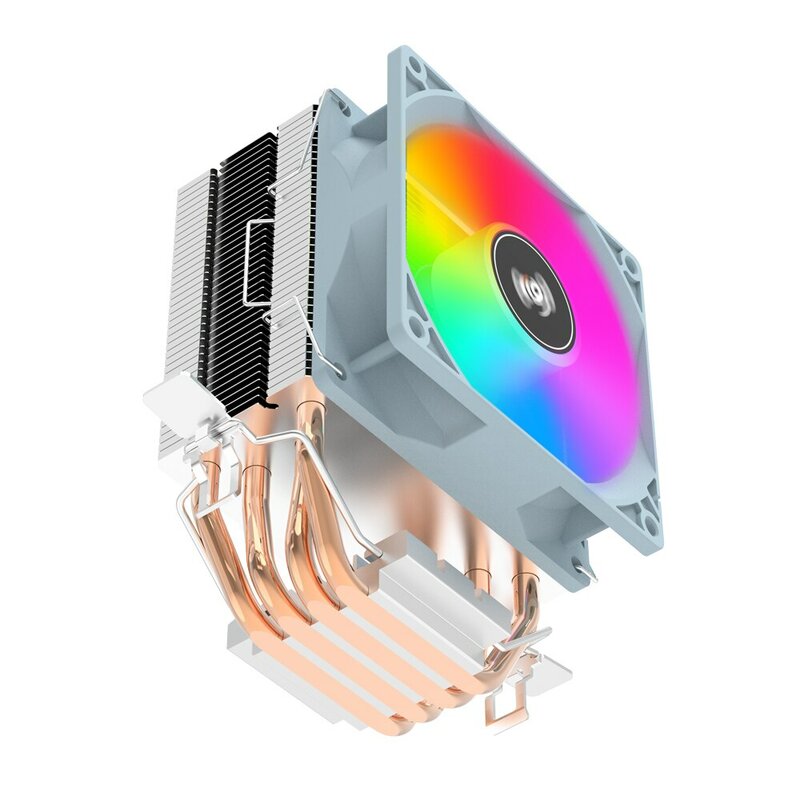 مروحة تبريد الهواء من Aigo ICE400SE ، مروحة تهوية هادئة 4 أنابيب تبريد حراري لـ Intel LGA 115X من من من نوع AMD AM3 AM4 AM5
