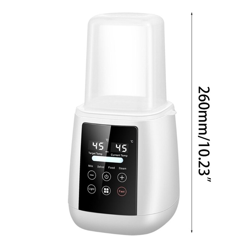 77HD 6 في 1 جهاز تسخين زجاجات الأطفال مع مؤقت وعناصر تحكم في درجة الحرارة شاشة LCD رقمية جهاز تسخين زجاجات الأطفال لحليب الأم