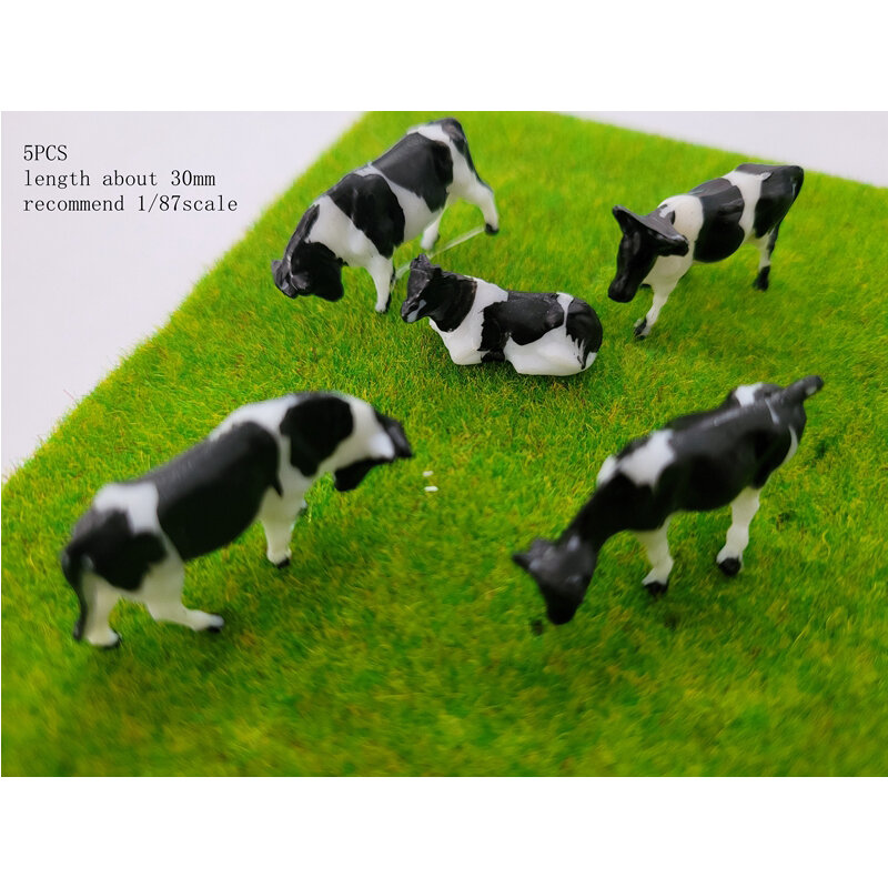 N مقياس نموذج بقرة غير مصبوغ محاكاة البقرة نموذج Ho مقياس مزرعة الريف الدواجن نماذج للحيوانات طاولة الرمل المواد لعبة للأطفال