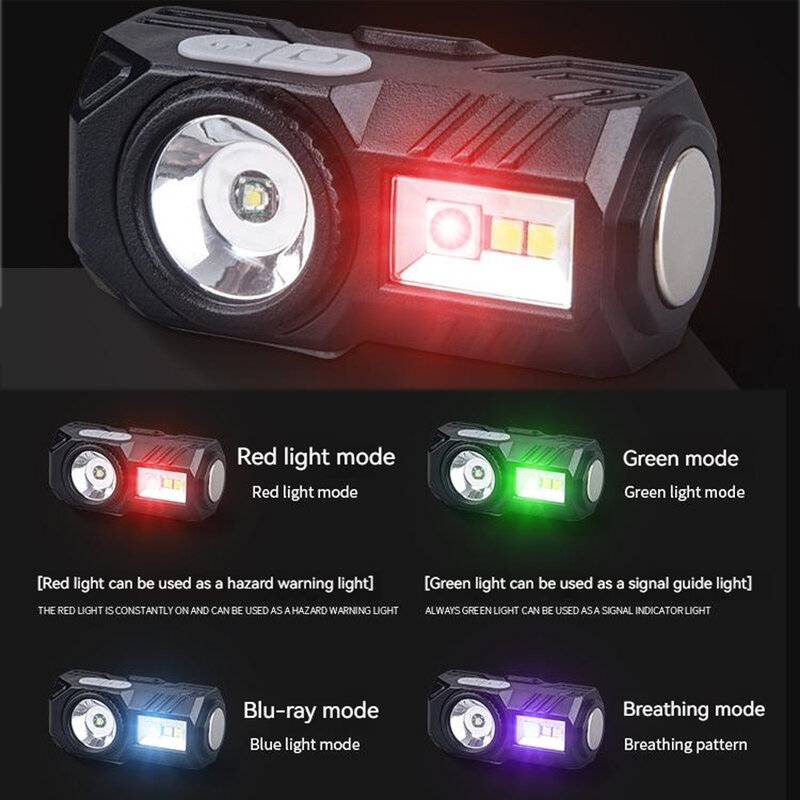 USB قابلة للشحن LED استشعار الحركة كشافات ، المصباح في الهواء الطلق ، الشعلة المصباح ، تشغيل ضوء الصيد ، مشاعل RGB