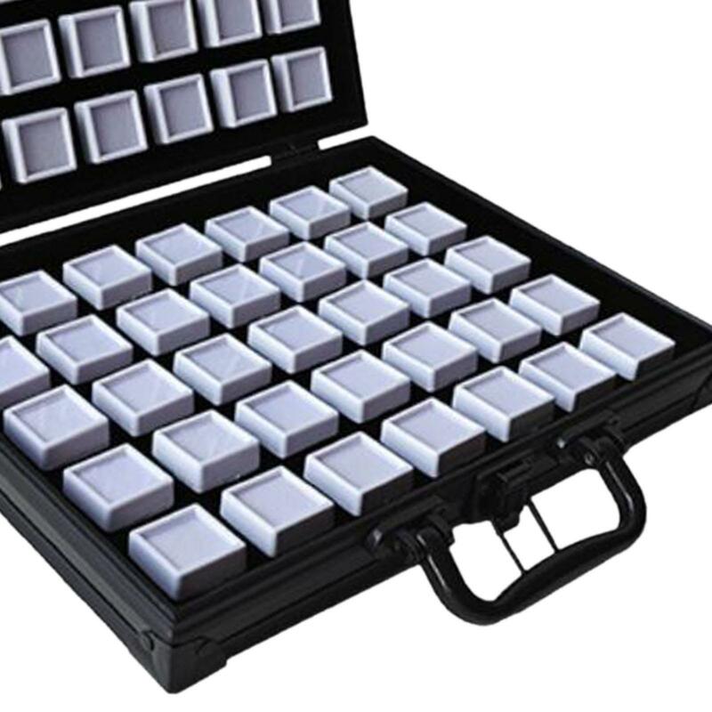 علبة تخزين لعرض الأحجار الكريمة ، تحتوي على 60 صندوق تخزين صغير