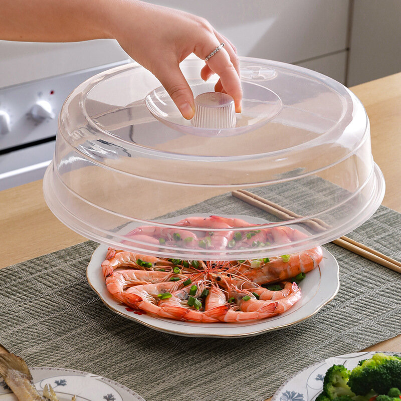 Instock شفافة وعاء بلاستيكي دائري غطاء الغذاء غطاء الميكروويف النفط غطاء التدفئة ختم غطاء الغذاء حفظ غطاء أدوات مطبخ