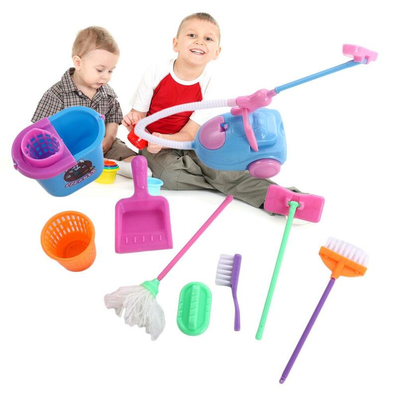 دمية الأثاث الأثاث البلاستيك اللعب مصغرة تنظيف أداة مصغرة أدوات الغسيل. أدوات التنظيف المنزلي