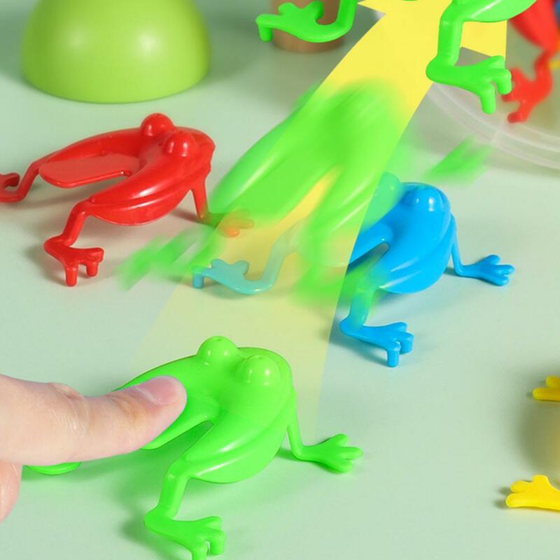 لعبة ضفدع كرتونية ملونة من البلاستيك لعبة ضفدع القفز للأطفال بحجم الجيب لصالح الحفلات الحنين مع التفاعل بين الوالدين والطفل