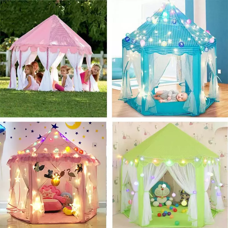 المحمولة لعبة الخيمة للأطفال الكرة تجمع الأميرة فتاة قلعة اللعب منزل الاطفال منزل صغير للطي playالخيمة الطفل خيمة للشاطئ
