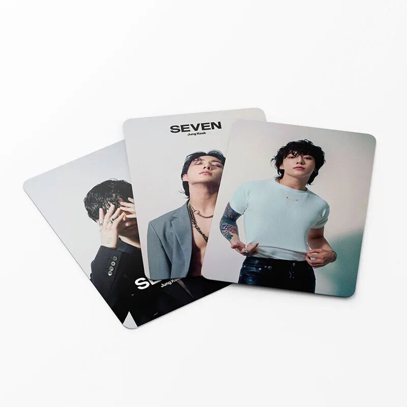55 نسخة/مجموعة من سبعة مجموعة "0h My!" JungKook ألبوم بطاقة سولو لومو جمع بطاقة بريدية مروحة هدية حقيقية الطرفية