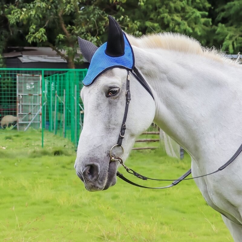 غطاء أذن شبكي للحصان قابل للتنفس معدات حصان الفروسية أغطية رعاية الخيول دروبشيب