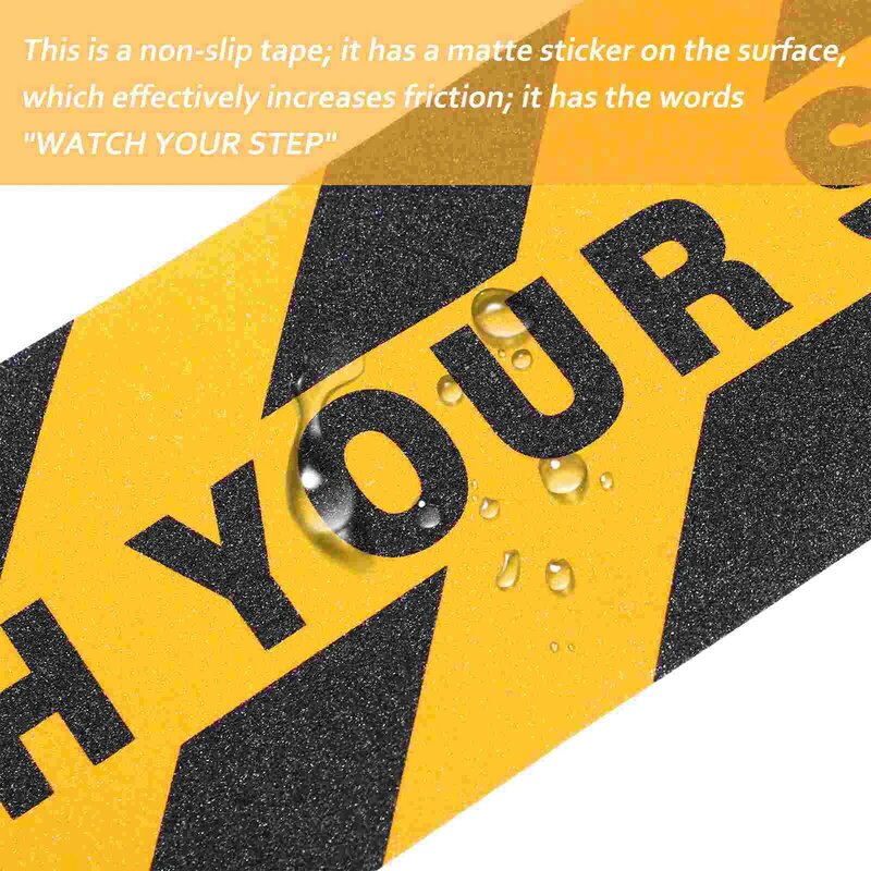 ملصق تحذير اللافتات ، شريط مانع للانزلاق للخطوات ، ملصقات تسمية الملصقات ، في الهواء الطلق ، 2 * *