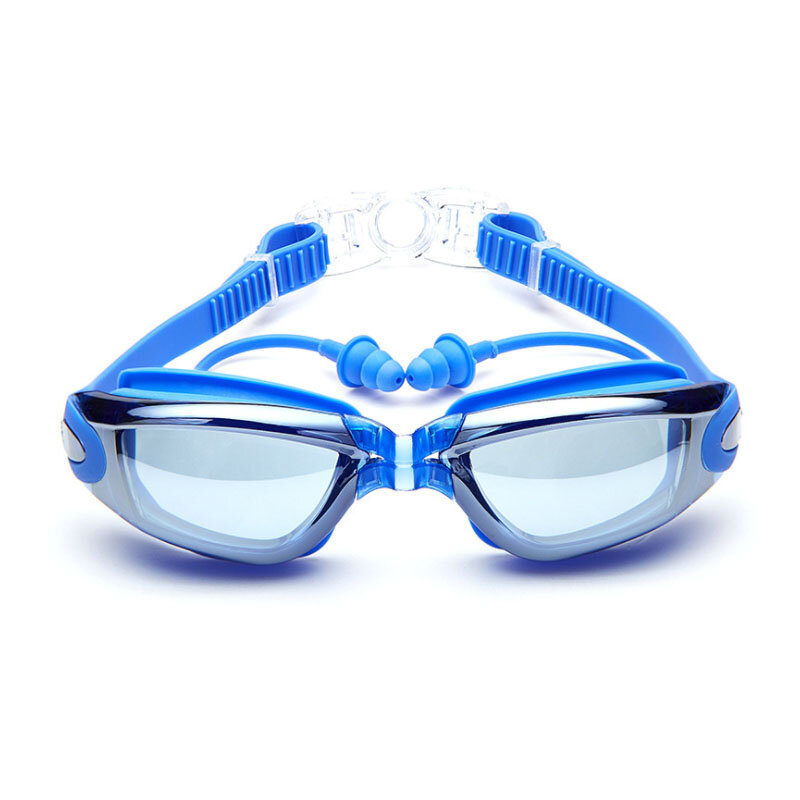 الرجال النساء الكبار قصر النظر نظارات الوقاية للسباحة سباق نظارات سدادة الأذن المهنية بركة نظارات مكافحة الضباب البصرية مقاوم للماء نظارات