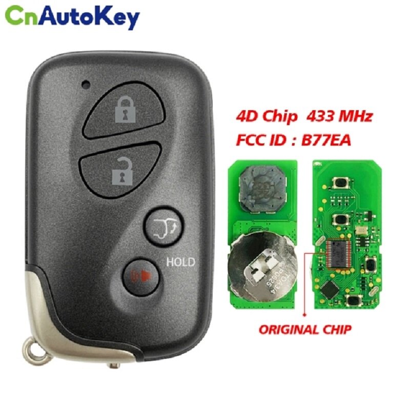 مفتاح تحكم عن بعد ذكي لسيارة لكزس LX570 ، CN052054 ، 89904-60850 ، 89904-60851 ، FCCID B77EA P1 ، 98 4D ، 67 ، 433Mhz ، A433