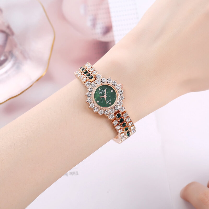 New 5pcs Set Watches Women Leather Band Ladies Watch Simple Casual Women's Analog WristWatch Bracelet Gift Montre Femme with Box