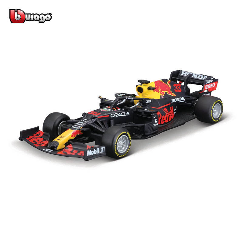 بوراجو 1:43 ريد بول سباق تاغ هوير RB16b 2021 #33 ماكس Verstappen سبيكة سيارة فاخرة دييكاست سيارات نموذج لعبة مجموعة هدية