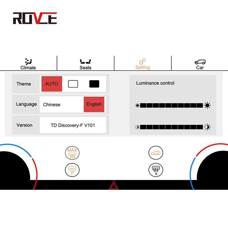 ROVCE لوحة التيار المتناوب لاند روفر رينج روفر سبورت L320 2010-2013 LCD شاشة تعمل باللمس سيارة تكييف الهواء التحكم المناخ المجلس