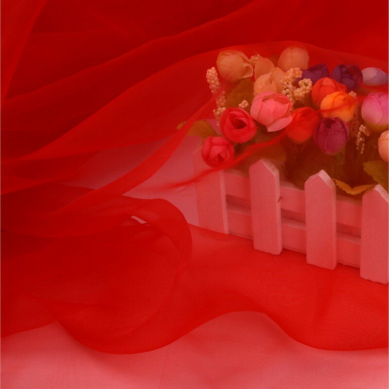 ستارة شاش من نسيج الأورجانزا ، أسود ، وردي ، أحمر ، شبكة ، لتزيين طاولة الحلوى ، حفل الزفاف