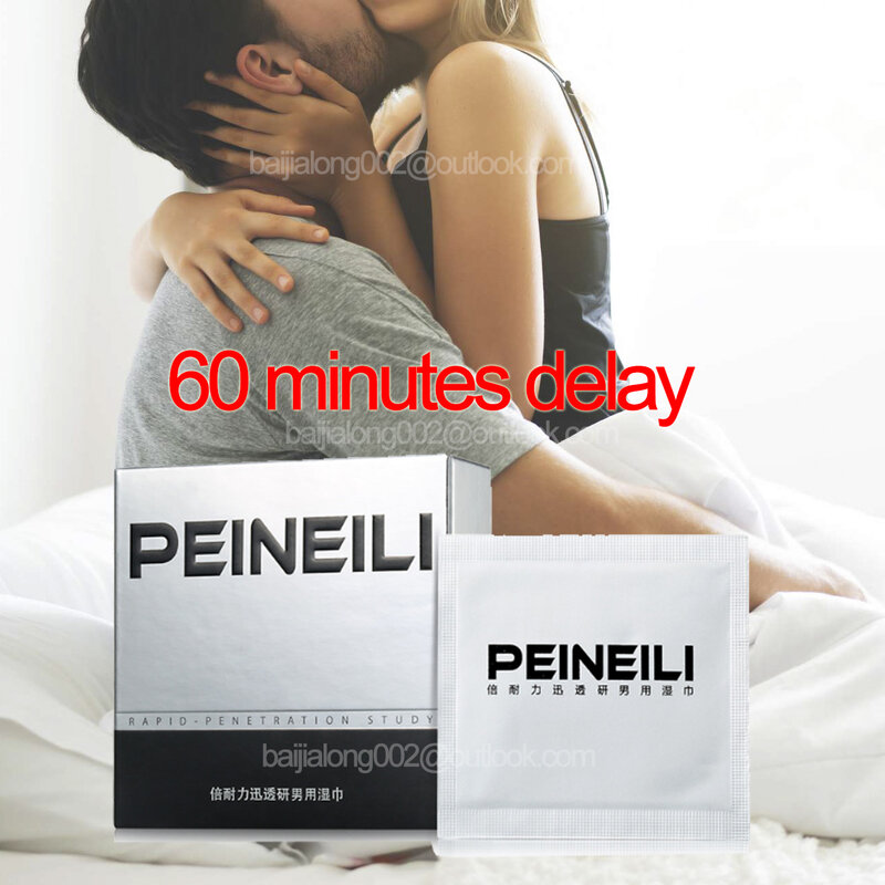 Peineili-مناديل مبللة محمولة للرجال ، 60 دقيقة قوة تدوم طويلاً ، مناديل رجالية لتأخير القضيب ، فندق السفر ، 12 قطعة لكل صندوق