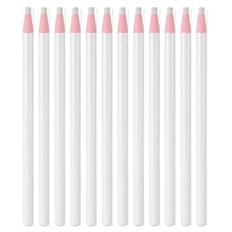 48 قطعة الأبيض الطباشير أقلام بيضاء غير مرئية قابل للمسح أقلام النسيج الأبيض الطباشير علامات الصناعية