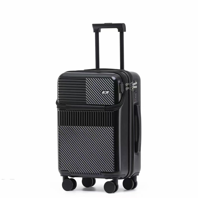 صندوق عربة بفتحة أمامية مزود بواجهة USB ، حقيبة صعود ، حقيبة سفر متعددة الوظائف ، عجلة طائرة