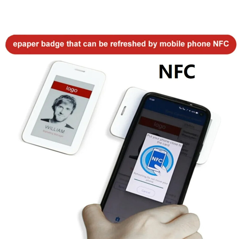 شاشة رقمية لاسلكية NFC ، ملصق الأسعار ، ESL ، Eink ، ورقة ، شارة ، مشاركة المعرض ، تمرير ، استقبال ، بيع بالتجزئة ، قوي