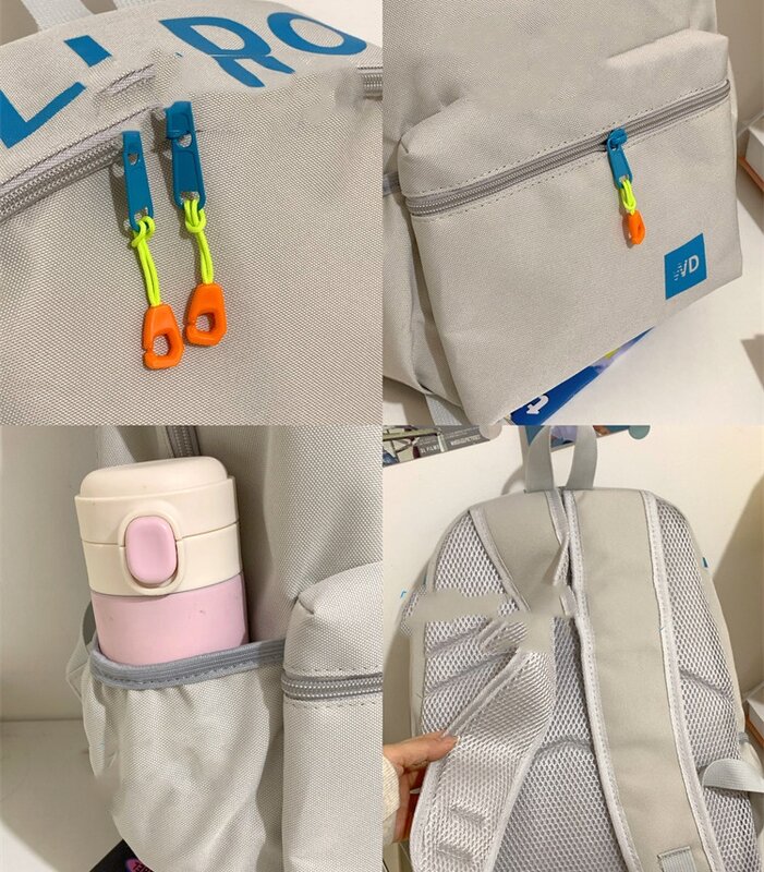 حقيبة مدرسية متباينة الألوان للطلاب ، حقيبة ظهر جديدة عالية السعة ، حقيبة ظهر ذات اسم شخصي ، حقيبة سفر للترفيه