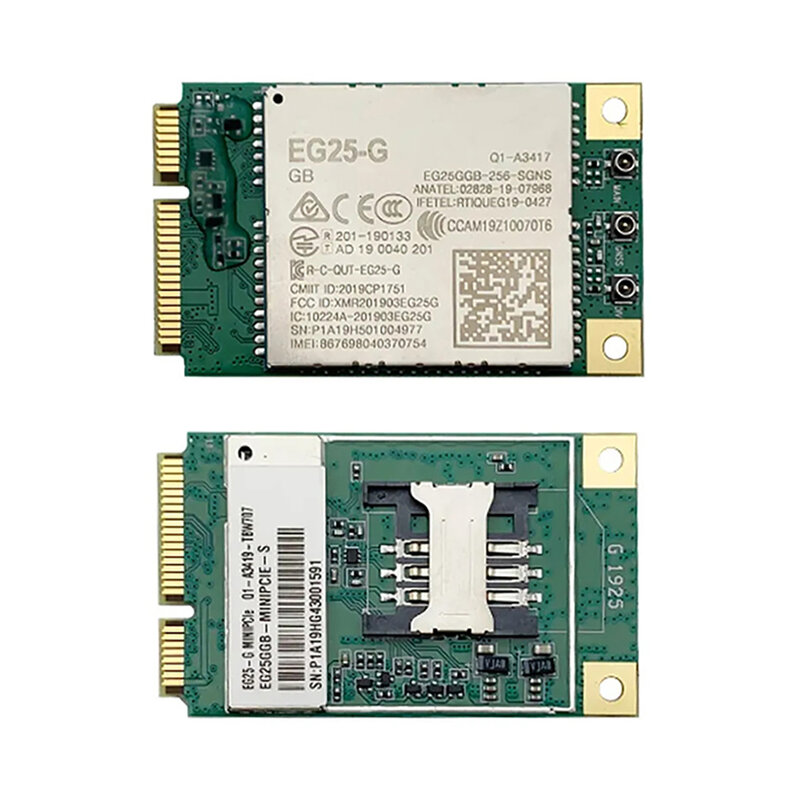 Quectel EG25-G EG25GGB-MINIPCIE/EG25GGB-MINIPCIE-S وحدة Pcie CAT4 صغيرة لفتحة بطاقة SIM الفرقة العالمية (اختياري)