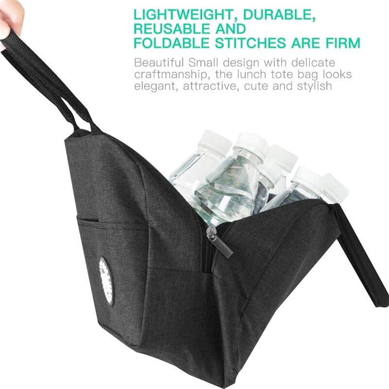 Insulated Lunch Bag for Women Cooler Bags Thermal Bag Portable Lunch Box Food Tote White Picture Series Lunch Bags for Work