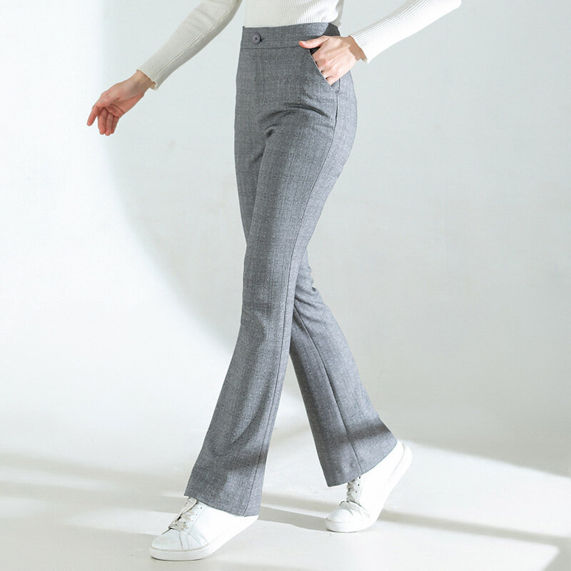 2022 New Women Cotton Casual Spring Summer Trousers Solid Ladies Cotton Linen Pants