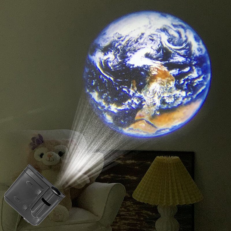 أورورا القمر غالاكسي الإسقاط مصباح الإبداعية خلفية جو ليلة ضوء الأرض العارض التصوير مصباح هدية الساخن