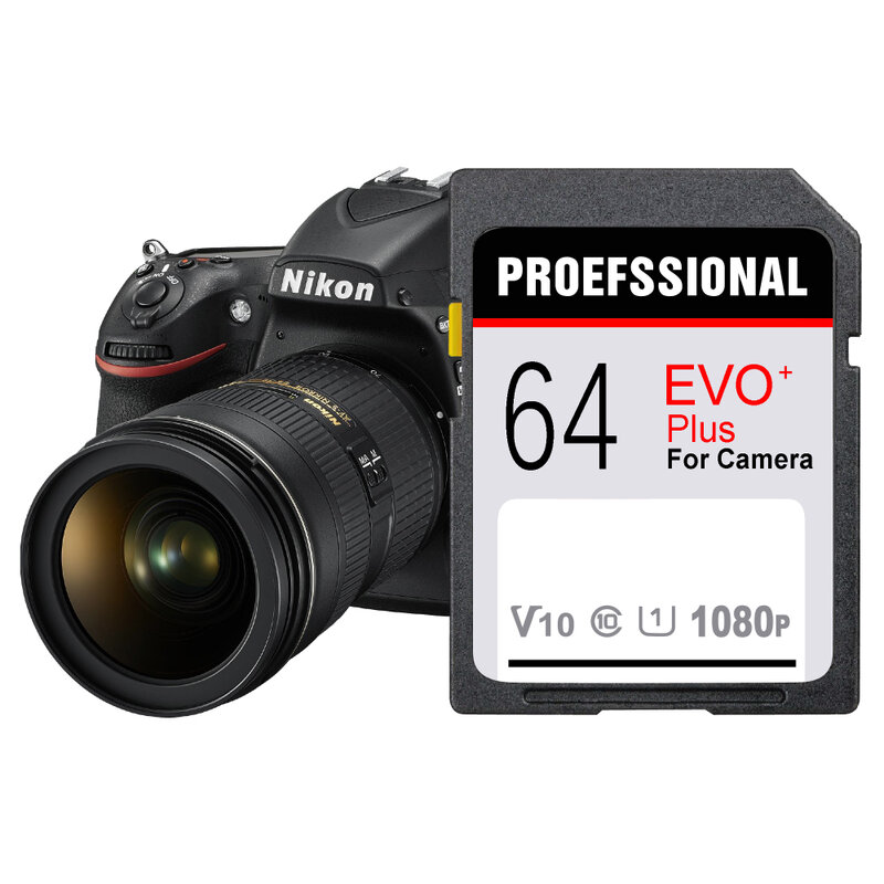 بطاقة ذاكرة SD 16G 32GB U1 64GB 128GB U3 بطاقة SD فئة 10 V10 لكاميرات الفيديو 1080p ثلاثية الأبعاد 4K