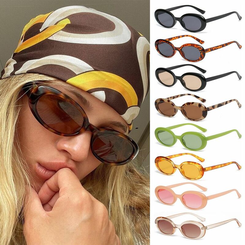 نظارات شمسية بيضاوية عتيقة للنساء ، نظارات بإطار صغير ، نظارات أنيقة ، ظلال UV400