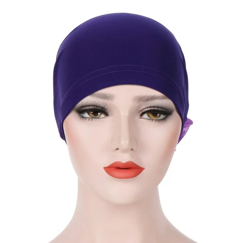2021 جديد إمرأة لينة قبعات بطانة الحليب الحرير أغطية الرأس رئيس التفاف إكسسوارات الشعر عمامة