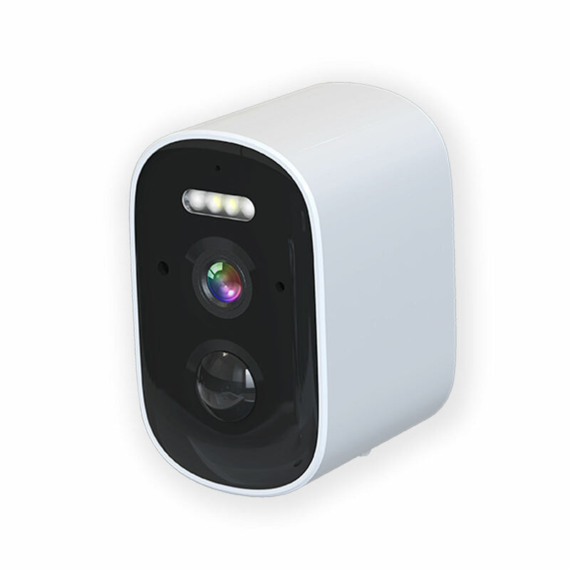 كاميرا أمان بطارية واي فاي ، إنذار كشف الحركة ، تسجيل بطاقة SD ، تخزين سحابة مجاني ، رؤية ليلية ملونة ، 4MP