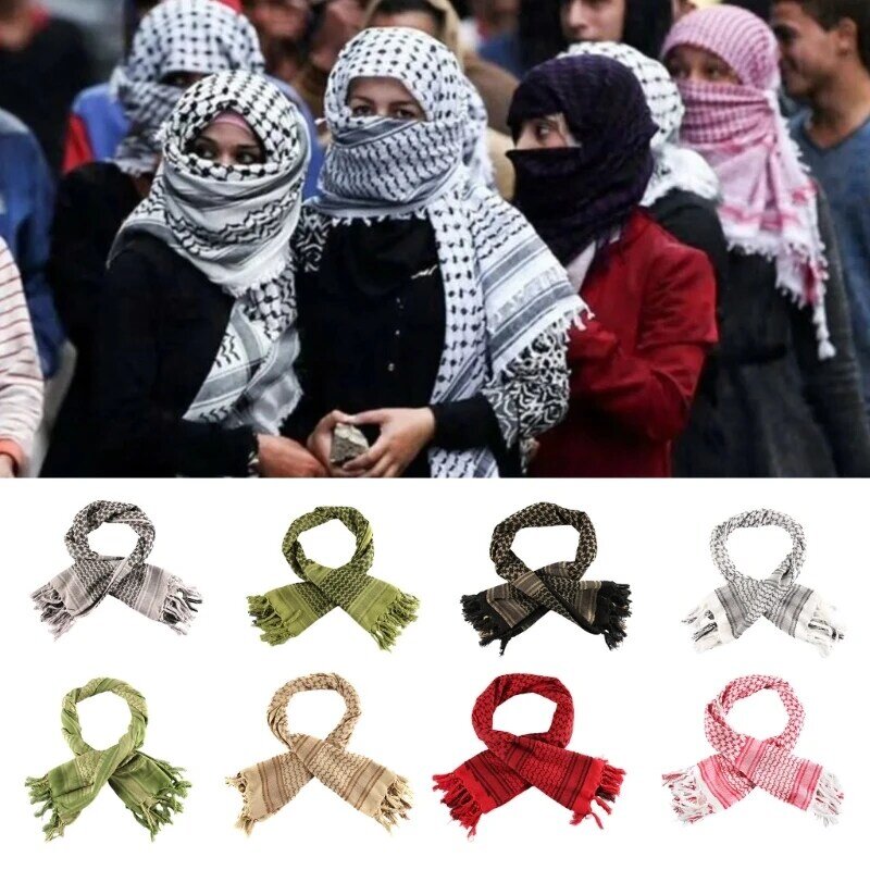 حجاب كوفية ملون مموه على الطراز العربي للمغامرات الخارجية