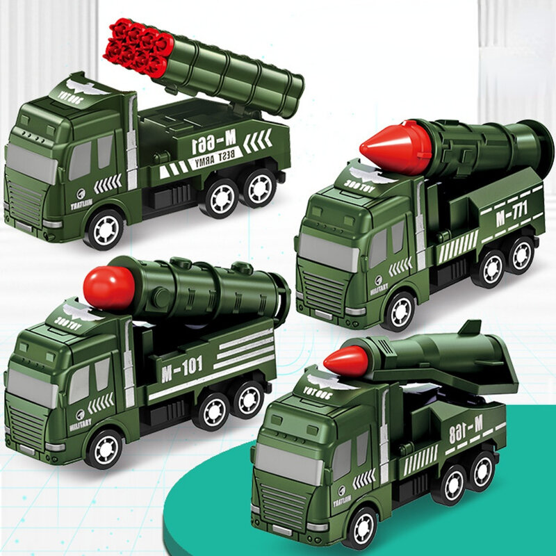 4 قطعة عربة لعبة للأطفال الجمود الصرف الصحي شاحنة نماذج التراجع العسكرية لودر أطفال بالريموت كنترول حريق محرك بنين لعب للأطفال هدية