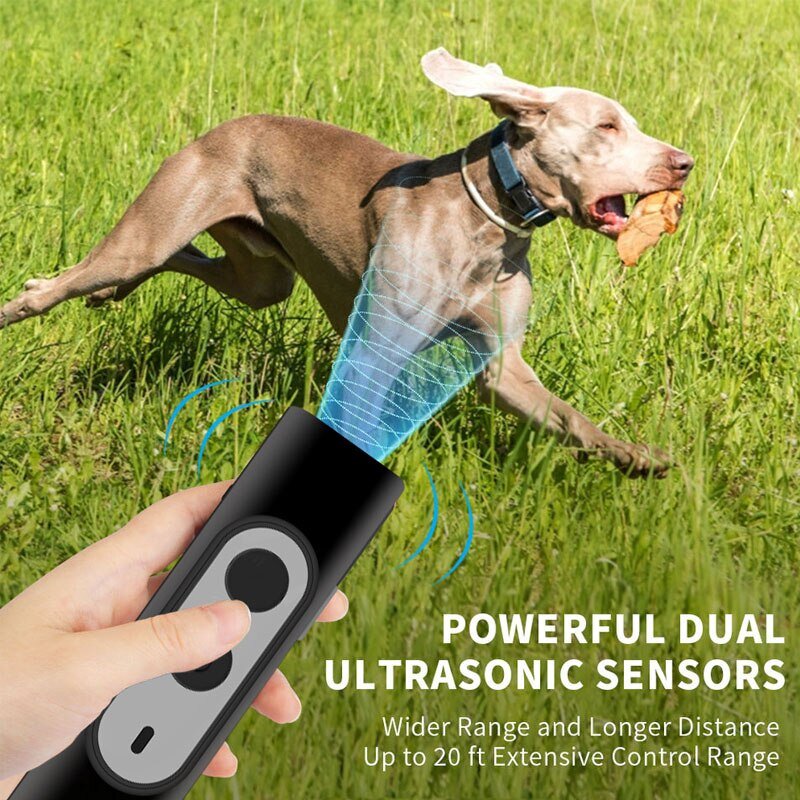 أداة منع النباح المحمولة باليد لمنع النباح جهاز تدريب الكلاب بالموجات فوق الصوتية مبيد الحيوانات الأليفة