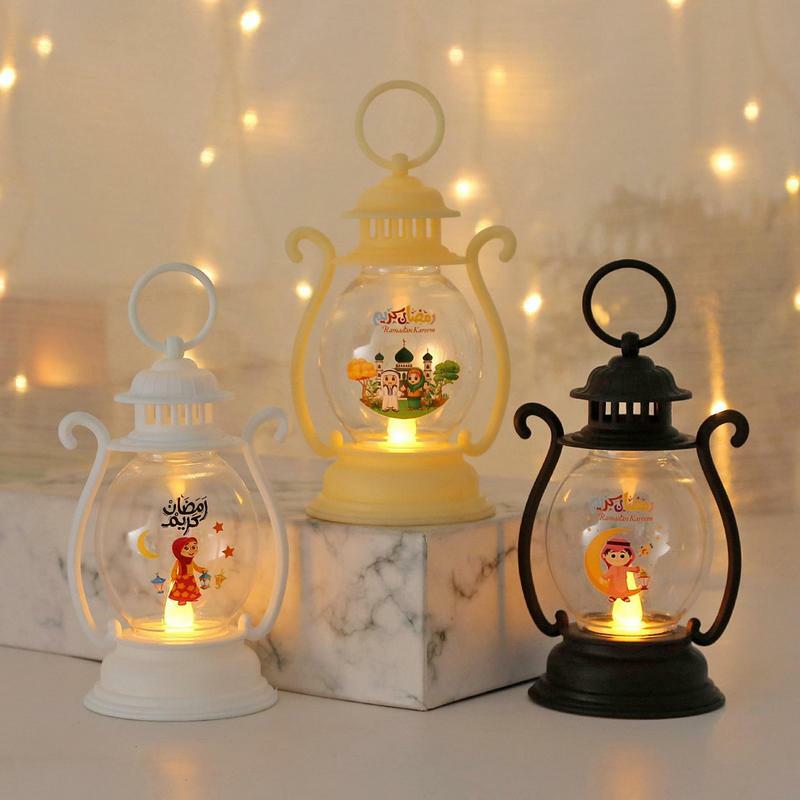 مصباح حمل صغير LED ، إضاءة ليلية لمهرجان رمضان ، أضواء أنيقة وأنيقة ، ديكور رضمان للمنزل ، ديكور العيد