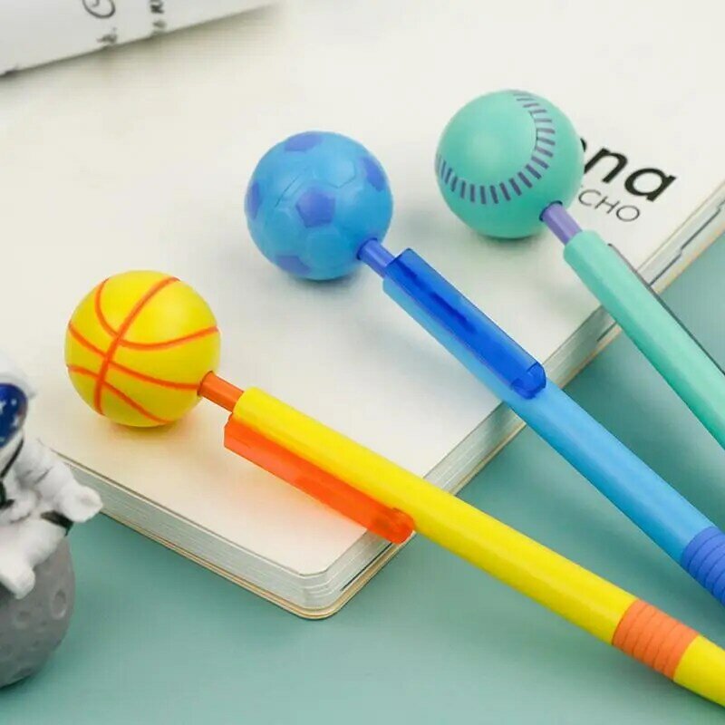 قلم جل كرتوني لطيف للأولاد ، قلم حبر جاف ، كرة قدم ، بيسبول ، كرة سلة ، تخفيف المرح ، أقلام ملونة ، الطلاب ، الفصول الدراسية