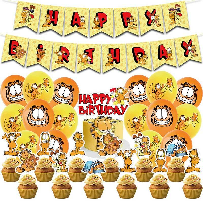 زينة حفلة عيد ميلاد سعيد من Cat garfield هدية للأطفال لعبة بالونة Odie لتزيين المنزل