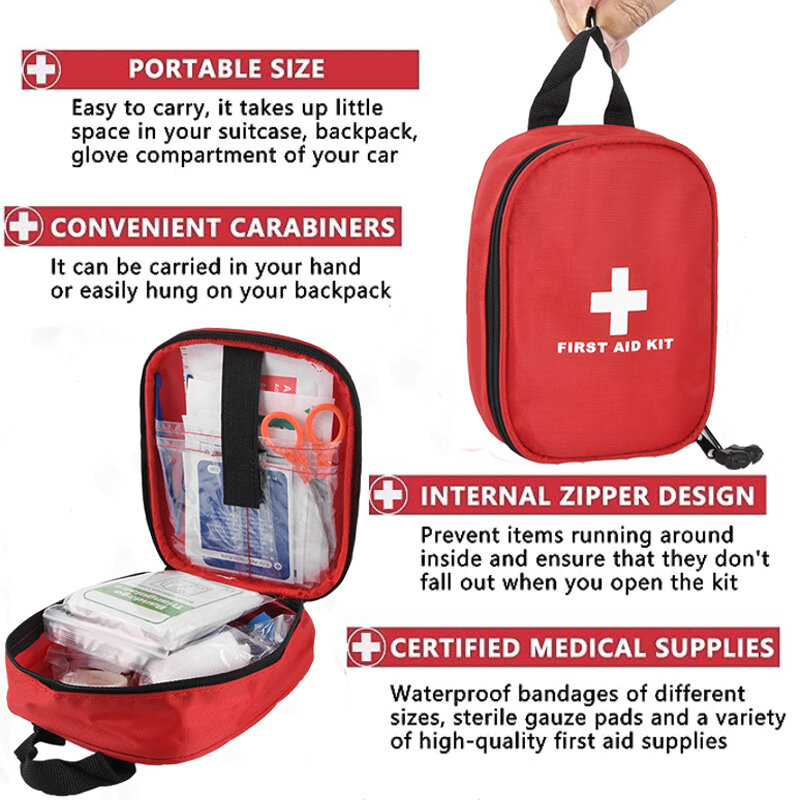 في الهواء الطلق الإسعافات الأولية تخزين الحقيبة ، حقيبة السفر المحمولة ، التخييم بقاء الطوارئ ، الحقيبة الطب الطبقات ، اللوازم الطبية
