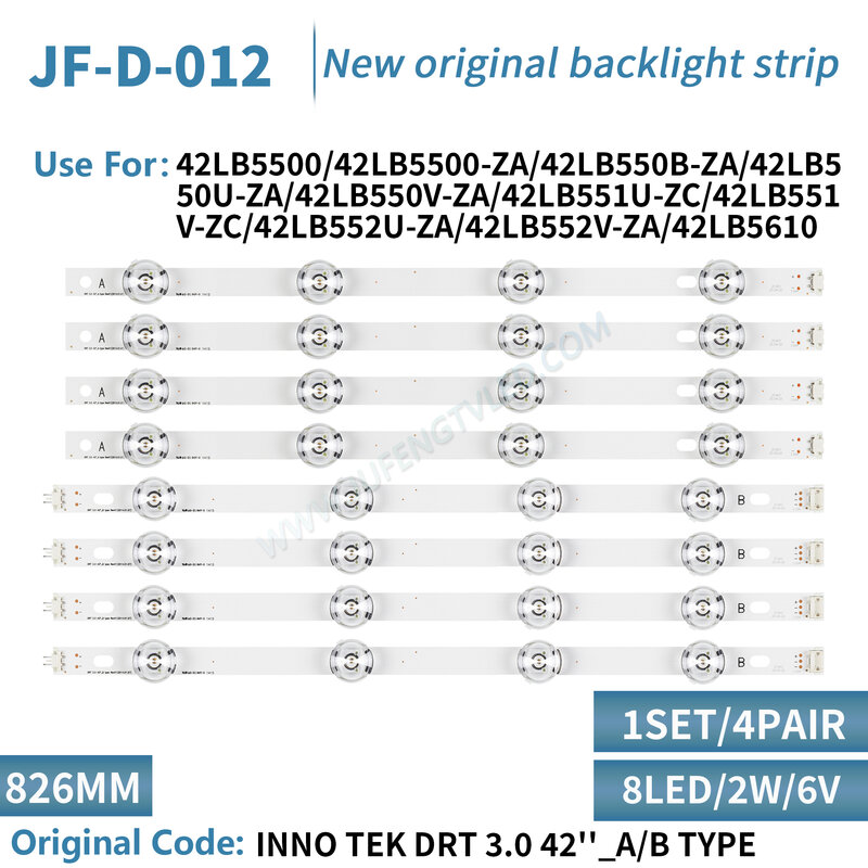 شريط إضاءة خلفية LED لـ LG DRT 3.0, 42, 42LB5610, 42LB5510, 42LB5800, 42LB5700, 42LB550V, 42LY320C, T420HVF07, 6916L, 1709B, 1710B, 1957E