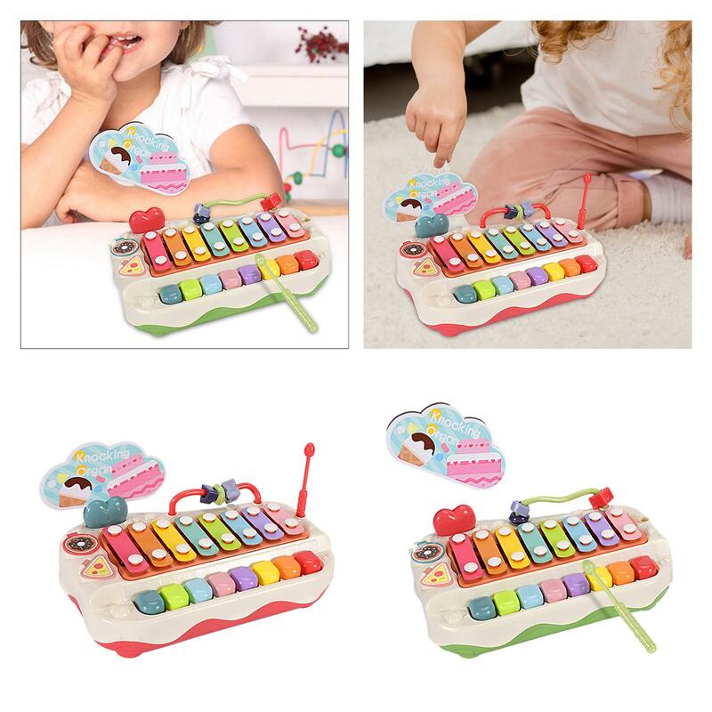 لعبة تعليمية للأطفال ، آلة موسيقية متعددة الألوان ، بيانو يطرق يدويًا ، بيانو صغير ، أولاد وبنات ، 3 + هدايا