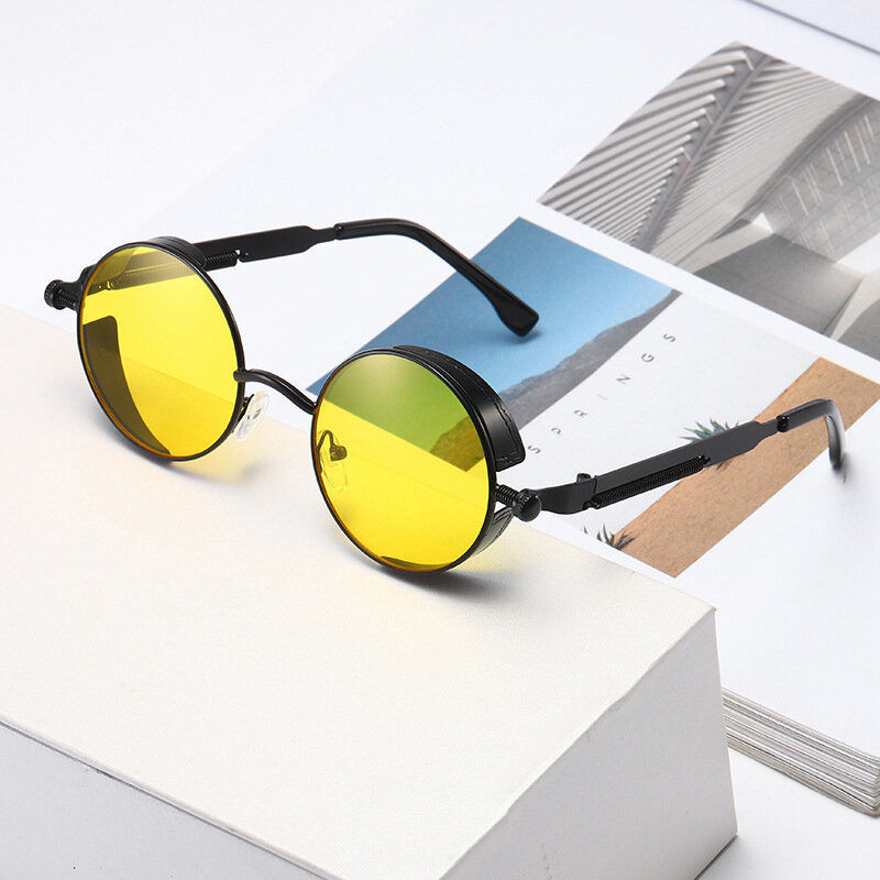 2022 خمر النظارات الشمسية الرجال معدن مربع الشكل إطار النظارات الشمسية مرآة الكلاسيكية الرجعية نظارات شمسية النساء الفاخرة الصيف نظارات